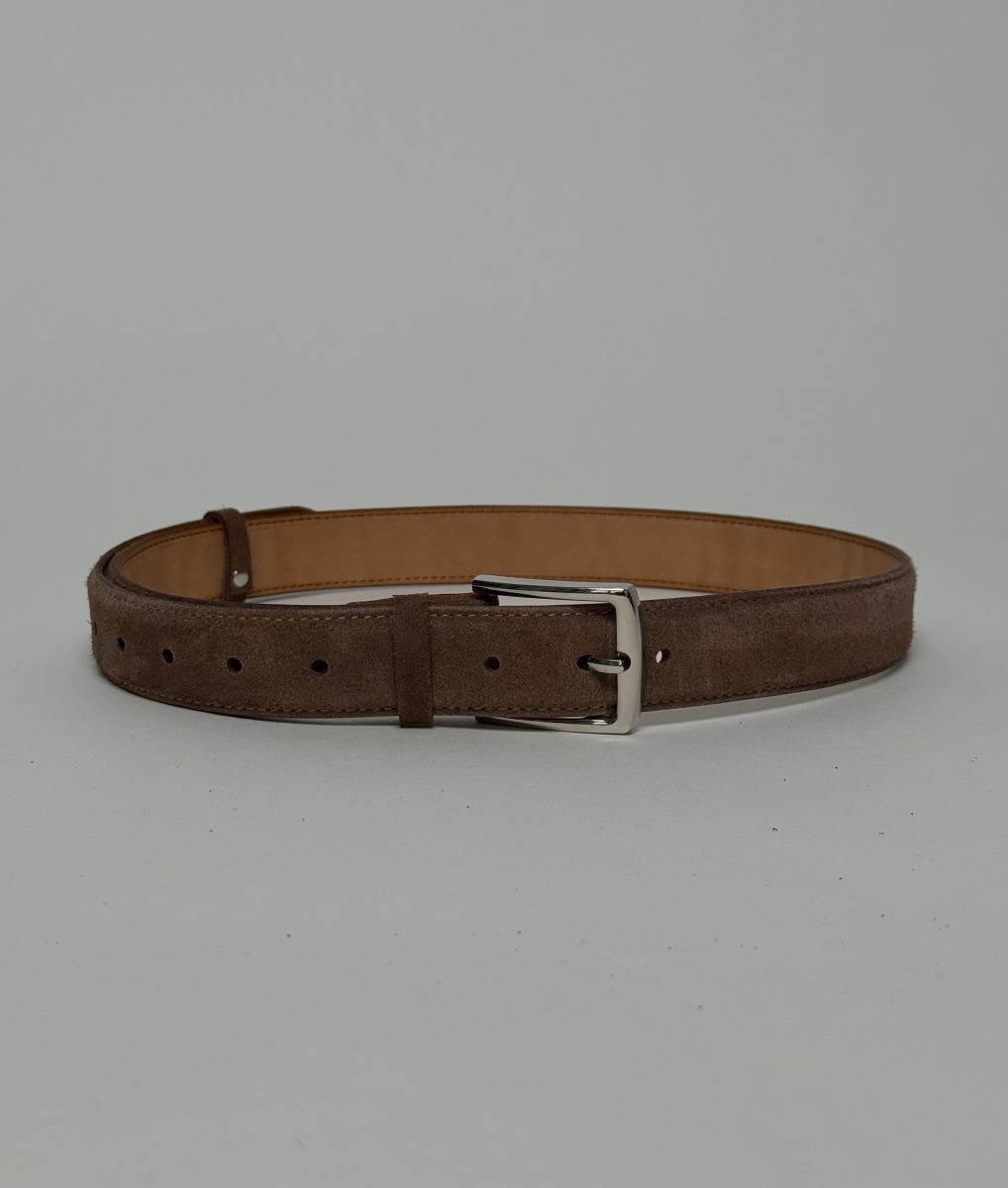Ремень замшевый капучино